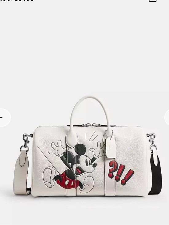 Coach Handbags - Coach White Leather Mickey Mouse Compass 35